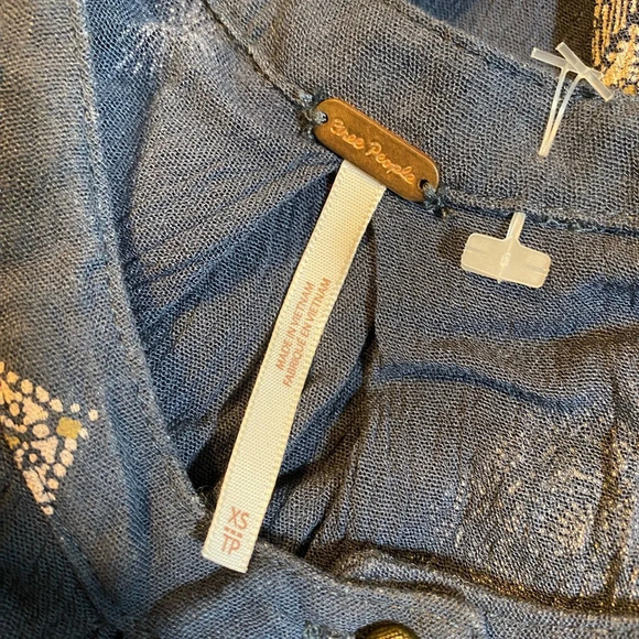 Free people blue dress size xsmall B3 - Picture 3 of 3